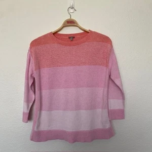 Talbots T for Talbots Crewneck Pullover Cotton Sweater Ombre Women's 1XP - Picture 1 of 13