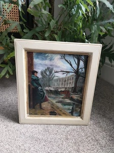 Vintage Oil On Board Painting of possibly Venice Lady Moody Sky - Picture 1 of 5