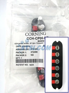 Corning CCH-CP06-H3 Patch Panel, 6 ST Simplex 10Gig Aqua OM3/OM4 Adapters ~STSI - Picture 1 of 3