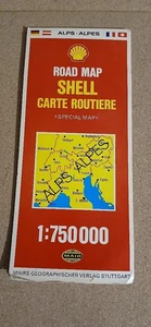 Germany (France. Italy, Switzerland) Roadmap Shell Carte Routiere - Picture 1 of 2