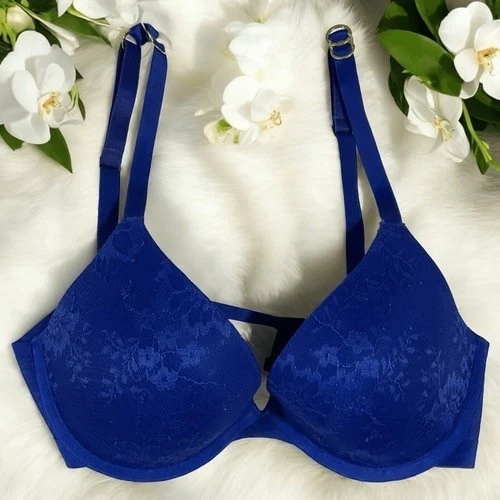 Stella McCartney S73-109 Royal синий кружевной погружения футболка бюстгальтер женщин размер 32DD - Изображение 1 из 4