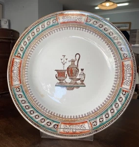 Mid‑19th c Antique T.&J. Mayer Etruscan Vases Transferware Plate 10.4 Inches - Picture 1 of 17