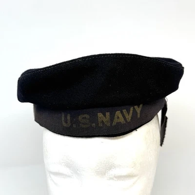 Sombrero plano para niños raro antiguo de la Primera Guerra Mundial J.C. Penney Co. de la Marina de los Estados Unidos Foto 1 de 4