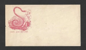 c1860's Civil War Patriotic Cover - Jeff and His Pet Snake - Tough Small Format - Picture 1 of 2