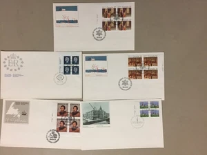 Cinco Canadá fdc con bloque de cuatro sellos - Imagen 1 de 1
