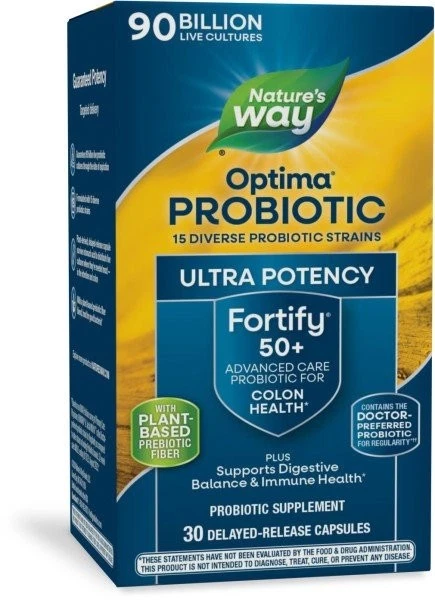 Nature's Way Fortify Optima Probiótico Avanzado 60 Mil millones 30 VegCap Foto 1 de 1