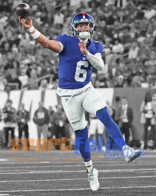 Póster foco impresión fotográfica brillante 8x10 de los New York Giants JAXSON DART Foto 1 de 1