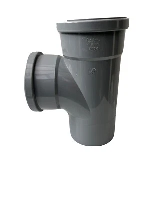 Soil Pipe 110mm Tee Branch Davant Grey Double Socket - Image 1 of 3