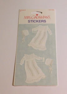 Mrs. Grossman's Stickers Lot 2 Sheets Package ~Paper Whispers Christening Gown~ - Picture 1 of 1