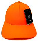 DECKY Neon Orange Polo Cap Hat Curved Visor Brass Buckle Closure OSFM NWT