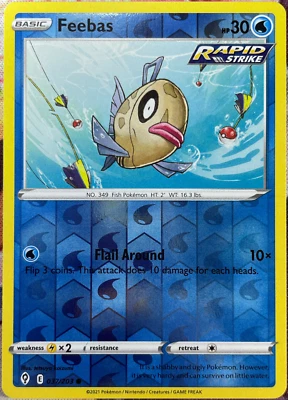 Feebas Reverse Holo - 037/203 - Evolving Skies Pokemon 2021 - Image 1 of 3