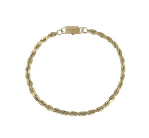 14kt Rope Bracelet 7 GM 7" - Picture 1 of 2