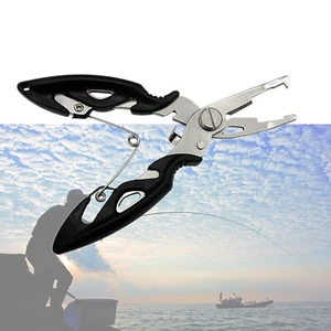 5” Lure Fishing Pliers Fishing Pliers Split Ring/Straight Nose Braided Line Cut - Picture 1 of 15