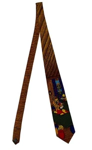 Disney Tie Rack Winnie The Pooh With Tigger Vintage 100% Silk Made In Italy - Imagen 1 de 5