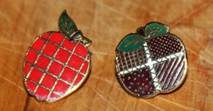 Vintage Apple Lapel Pins, Teacher Gift - Picture 1 of 3