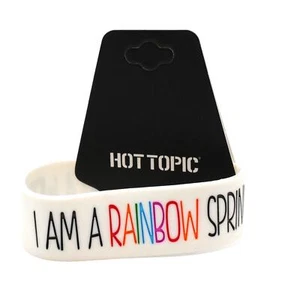 Pulsera de silicona "YO SOY UN ARCO IRIS ESPOLVOREAR EN UN MUNDO DE VAINILLA" #B2171 - Imagen 1 de 2