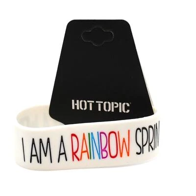 "I AM A RAINBOW SPRINKLE IN A VANILLA WORLD" Silicone Bracelet #B2171 - Image 1 of 2