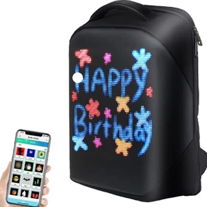 BEST Gift! LED, light-up Backpack,high school,college.bluetooth,wifi laptop bag - Picture 1 of 6