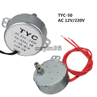 AC 12V/220V TYC-50 50/60Hz Synchronous Motor 5/6RPM CW/CCW 4W For Microwave • 3.94£