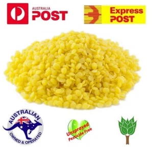 200g Pure Golden Beeswax Pellets Drops Cosmetic Candle Soap Food Wrap Bees Wax - Picture 1 of 6