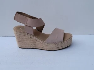 Sandalias Franco Sarto Tulsa Cuero Envoltura al Tobillo Cómodas Cuña Punta Abierta Rosa Talla-9.5M - Imagen 1 de 9