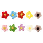  10 Pcs Flower Brooch Accessories Mohair Flowers Woman Diamond