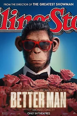 Better Man (2024) Movie Poster Robbie Williams Jonno Davies T844 - Image 1 of 4