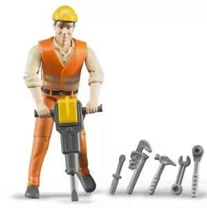 Bruder 60020 Construction Worker w/ Accessories - Picture 1 of 1