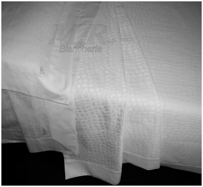 COORDINATO MATRIMONIALE JACQUARD LENZUOLO RASO 100% COTONE COPRILETTO MATELASSE  - Immagine 1 di 4