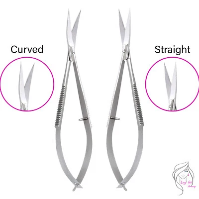 LGB Surgical Micro Noyes Spring Scissors Curved 12cm Dental Instruments new Set