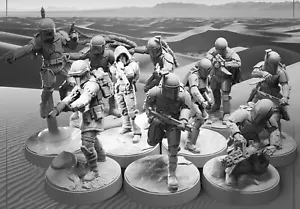 Star Wars Legion Mandalorian Super Commandos Unit Espansione Stampato in 3D - Foto 1 di 1