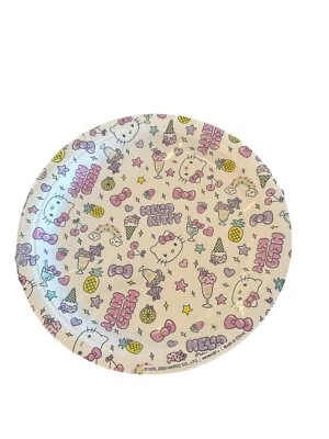 全新 Hello Kitty 生日派对用品 9 英寸盘子和 7 盎司杯子 — 第 1/4 张图片