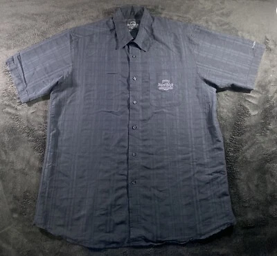 Camisa negra con botones manga corta Seminole Hard Rock Café Tampa para hombre talla XL Foto 1 de 4