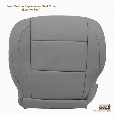 2013 2014 2015 Front DRIVER Bottom LEATHER Seat Cover For Nissan Armada Gray - Image 1 of 4