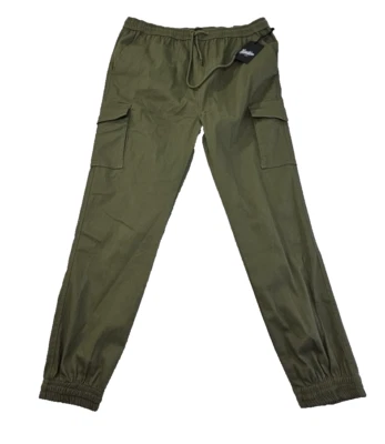 Jogger cargo de tela Brooklyn para hombre XL (36x32) verde militar cordón nuevo con etiquetas elástico Foto 1 de 4