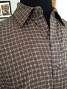 Brooks Brothers Large Sport Brown Plaid Check Long Sleeve Button Down  EUC - Picture 1 of 8