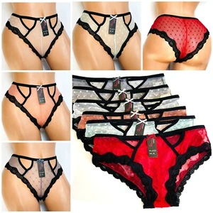 3/6 WOMEN Hispters KNICKERS Boxer SEE Through MESH Panties Shorts UNDERWEAR 3173 - Picture 1 of 12