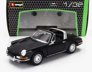 MODELLINO AUTO STATICO BURAGO PORSCHE 911 TARGA SPIDER 1967 NERO SCALA 1/32 - Foto 1 di 4