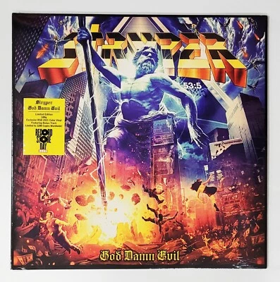 Stryper - God Damn Evil Sealed TURQUOISE Vinyl LP w/ BONUS SONG Record Store Day - Image 1 of 2