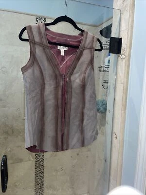 Chaleco Reversible Ryan Michael Damas Western Gris Cuero Corbata Frontal Vino Tinto S Foto 1 de 4