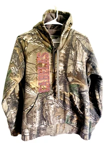 Cabela Real Tree Camo Hunting Hoodie Medium Cotton Lined Outdoor Camp - Picture 1 of 13