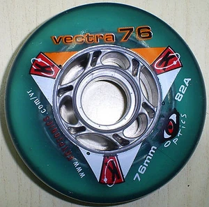 Rueda de patín en línea retro verde Kryptonics Vectra recreación fitness 76mm/82a - Imagen 1 de 1