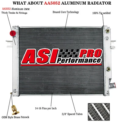 3 Rows Aluminum Radiator for 2013-18,2017 Ram 2500 3500 4500 5500 6.7L L6 Diesel - Image 1 of 4