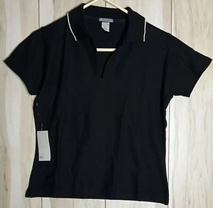 Rivers End Solo Shield Damen-Poloshirt schwarz - Bild 1 von 5