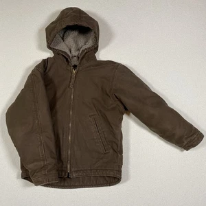 Blue Mountain Boys/Girls Full Zip Sherpa Lined Hooded Jacket Brown Kids XS Youth - Picture 1 of 21