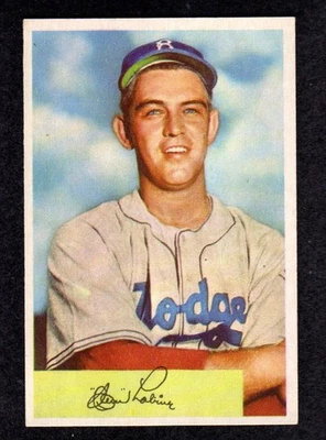1954 Bowman #106 Clem Labine Brooklyn Dodgers Baseball Card VG/EX+ - Image 1 of 2