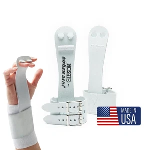 Double Buckle Just Right Uneven Bar Grips, Gymnastics, Girls, White, X-Small - Picture 1 of 7