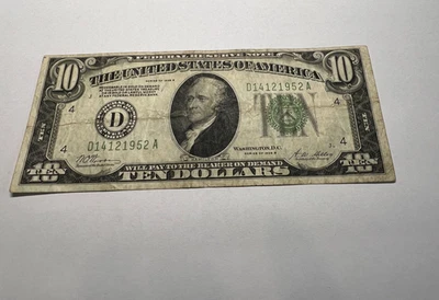 1928 B $10 FRN Federal Reserve Cleveland REDEEMABLE IN GOLD - Image 1 of 4