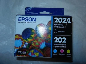 Neu OEM Epson Exp 05/27 Original 202XL Schwarz & Standard Farbe Tintenpatronen Combo Set - Bild 1 von 12