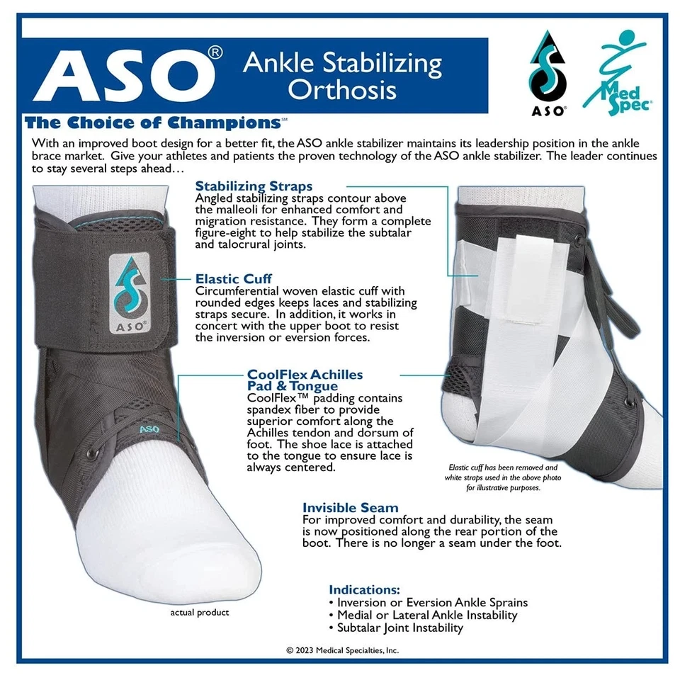 ASO Ankle Stabilizer White Small 264002